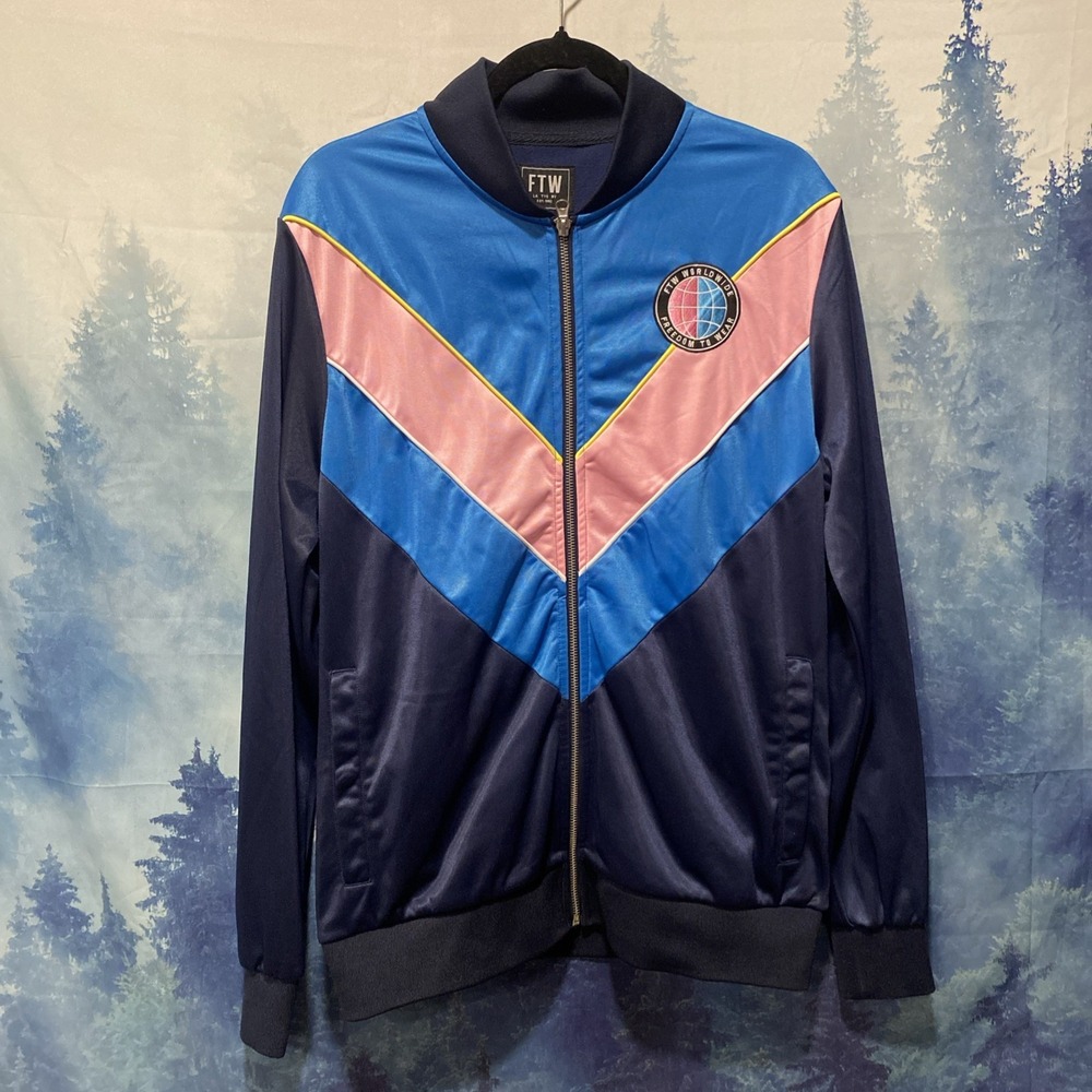 Rare Vintage FTW Worldwide Track Jacket Snoopy Size Medium